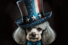 dog-poodle-with-uncle-sam-hat